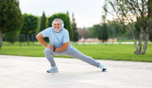 man doing a side squat